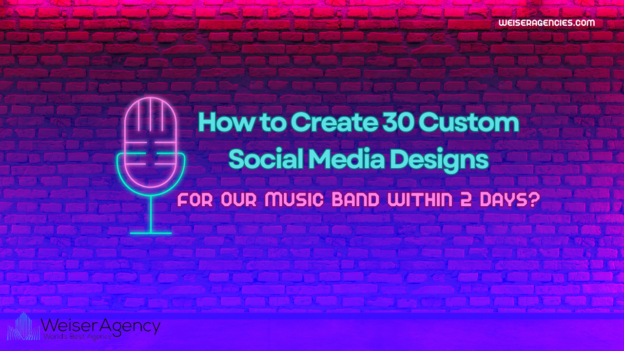 How to Create 30 Custom Social Media Designs for Our Music Band within 2 Days?